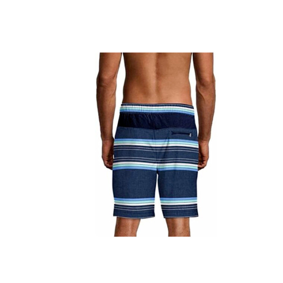 Speedo Tech Volley Men's Swim Trunks Shorts Peacoat Blue Stripe Size S - Picture 8 of 8